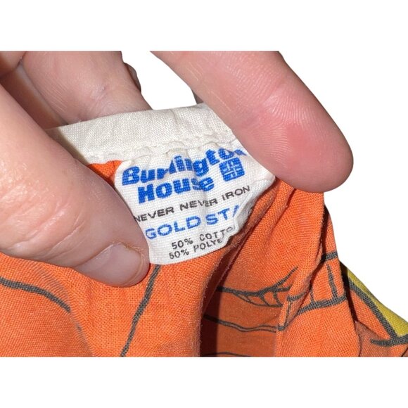 Vintage Burlington House Gold Star Family Circus Twin Fitted Bed Sheet Cotton/Po - Picture 2 of 10